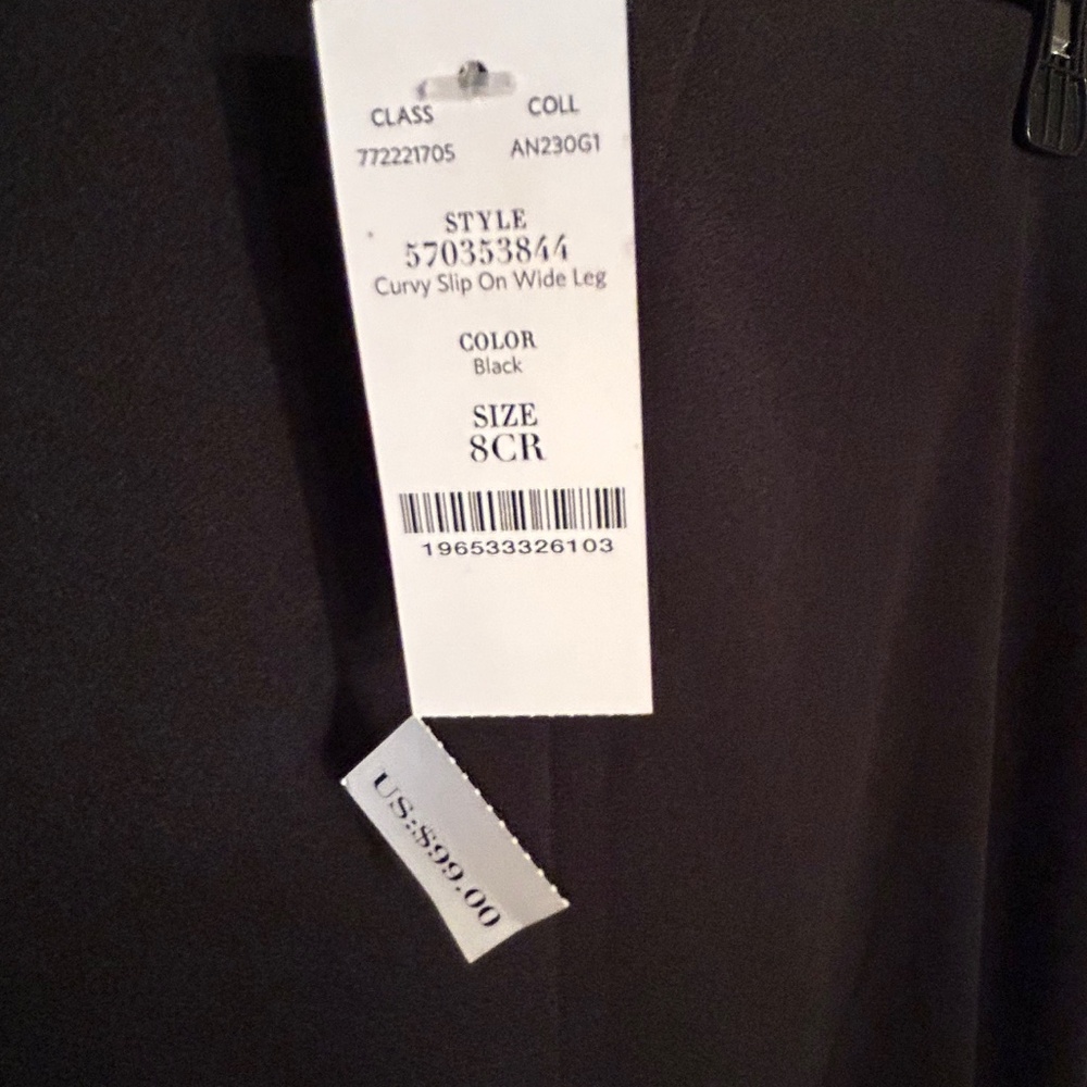 NWT White House Black Market Curvy Slip on Wide Leg Pants Sz 8 - Picture 3 of 4